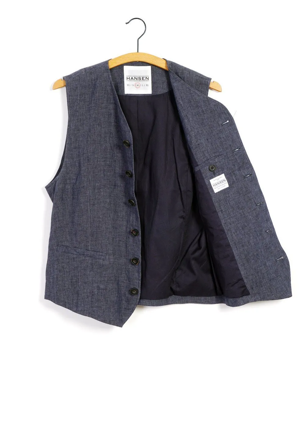 KALLE | Casual Classic Vest | Blue Delave