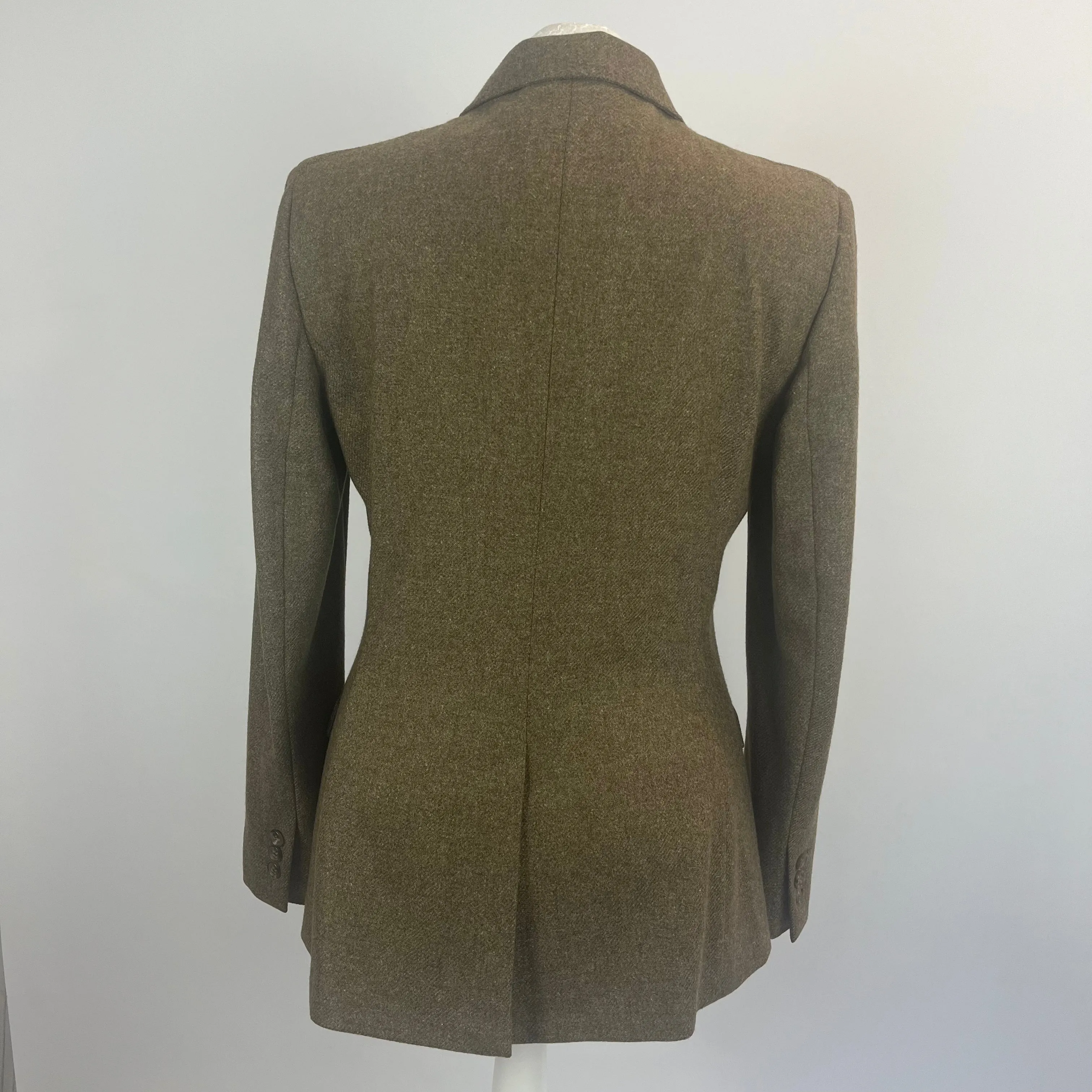 Loro Piana Khaki Marl Cashmere & Wool Jacket M