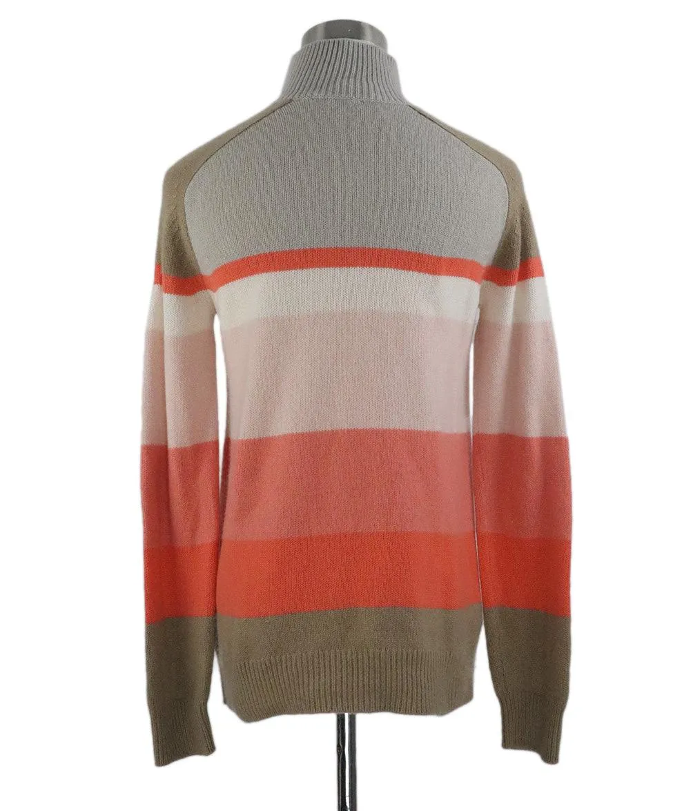 Loro Piana Pink & Peach Cashmere Sweater sz 6