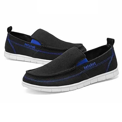 Men Breathable Casual Canvas Cloth Loafers Slip On Flats