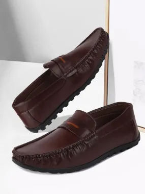 Men Brown Casual Slip-On Loafers