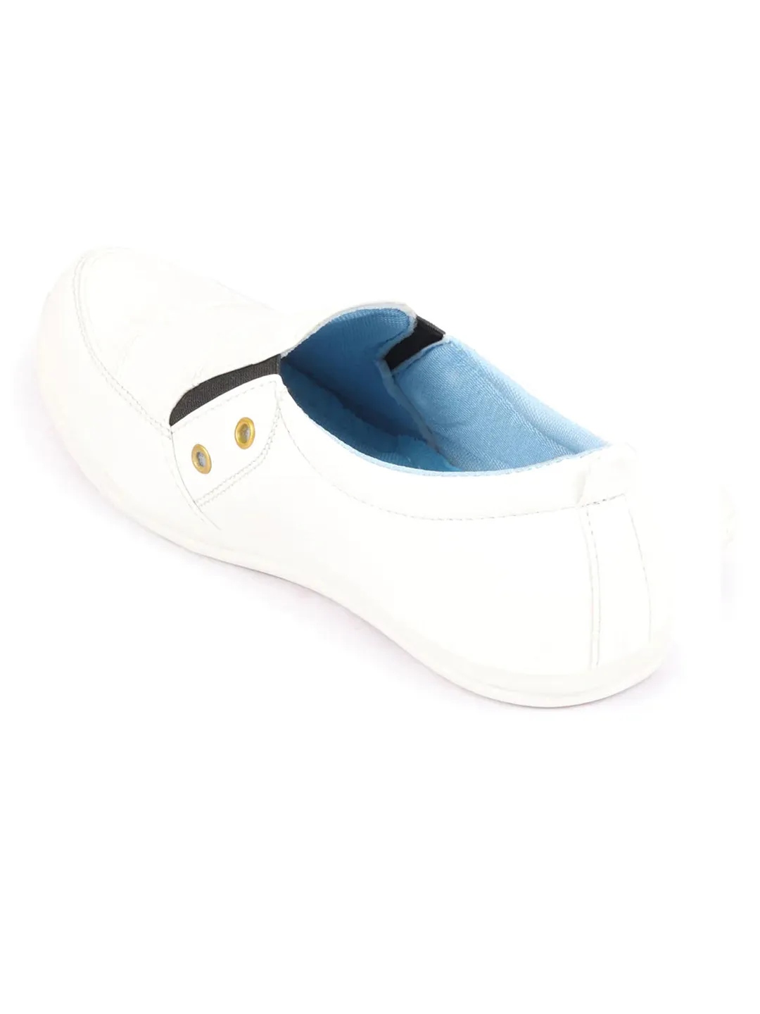 Men White Casual Slip-On Loafers