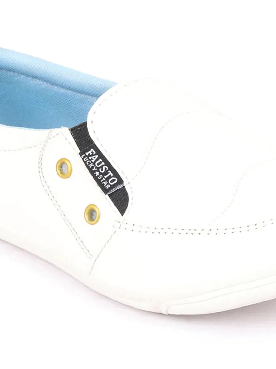 Men White Casual Slip-On Loafers