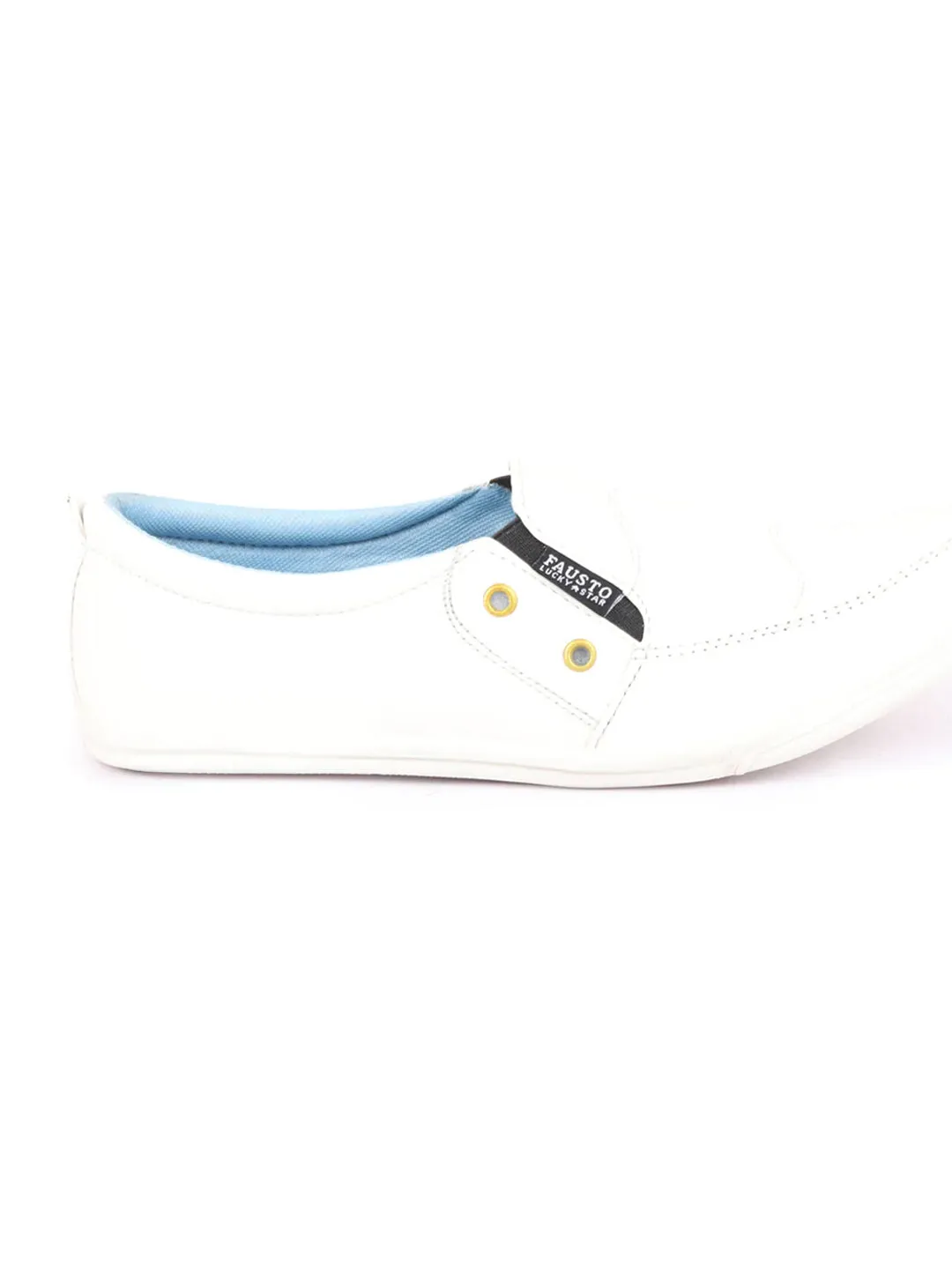 Men White Casual Slip-On Loafers