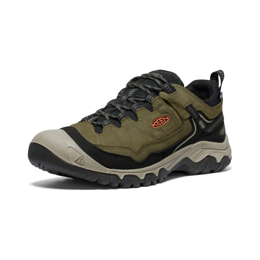 Men's Targhee IV Wide Waterproof Hiking Shoe  |  Dark Olive/Gold Flame