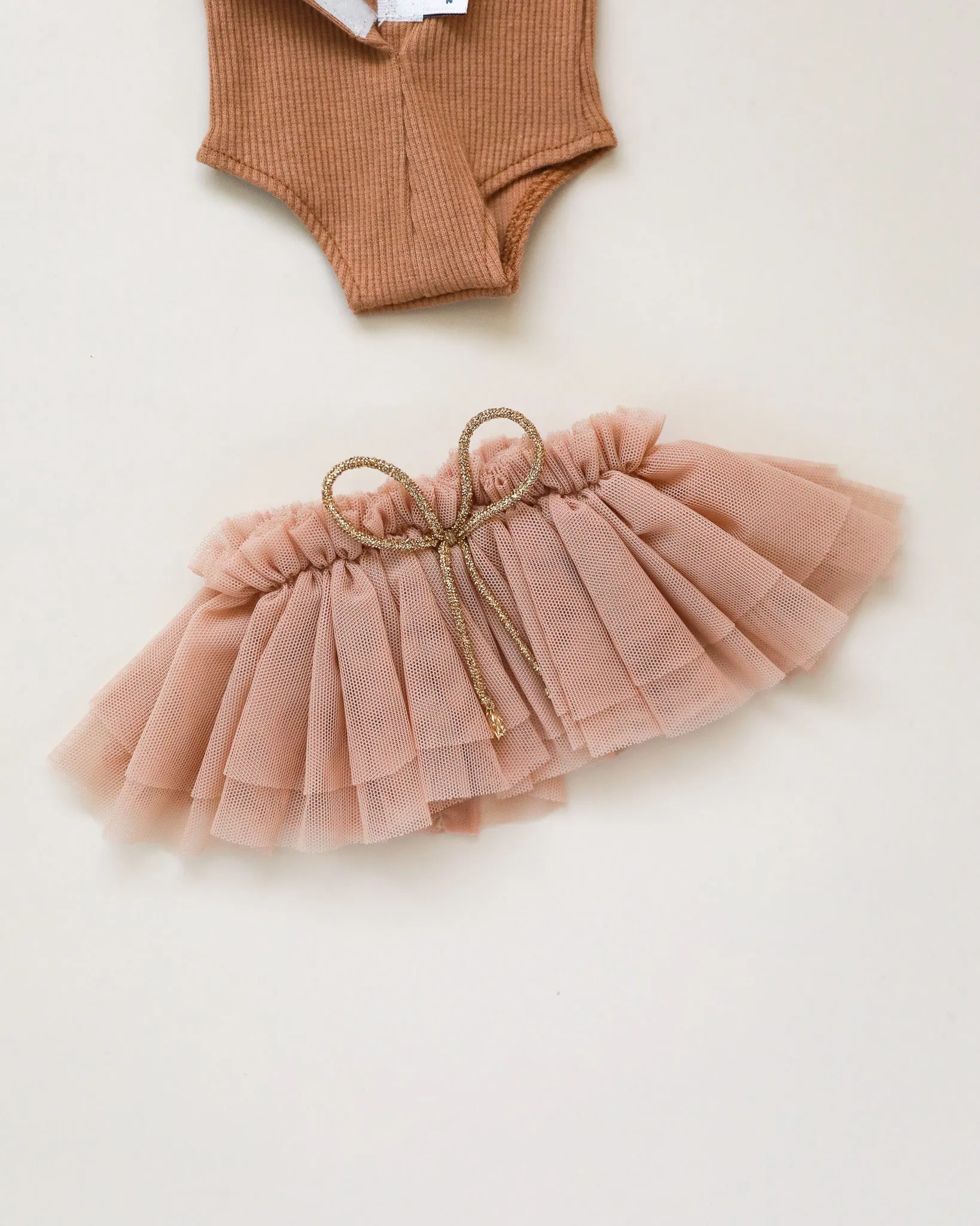 Minikane Doll Clothes | Doll Tutu Bodysuit - Cinnamon