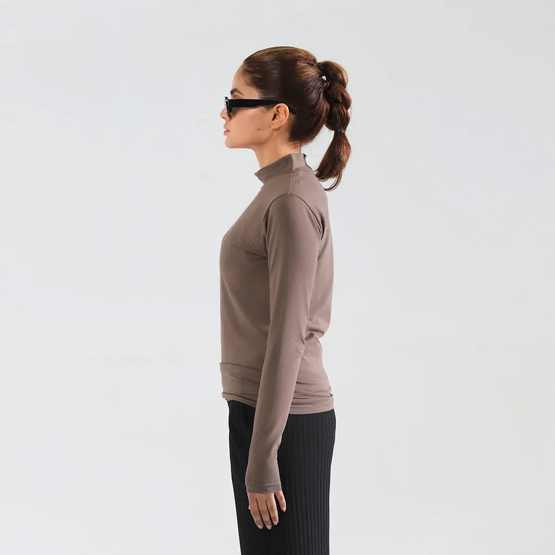 Mocha Turtle Neck Women