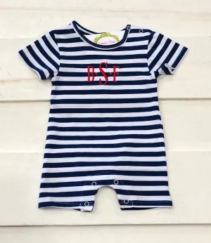 Navy Stripe Knit Shortall