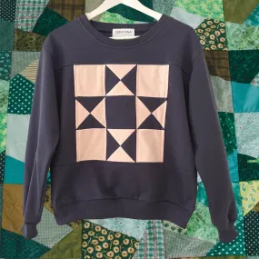 Organic cotton quilt sweatshirt