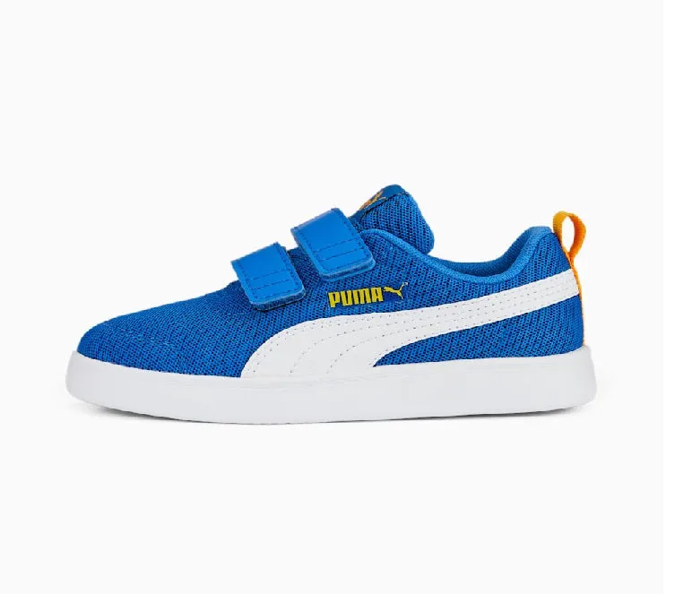 Puma Children's sneakers in breathable mesh Courtflex v2 371758-14 victoria blue-white-zinnia