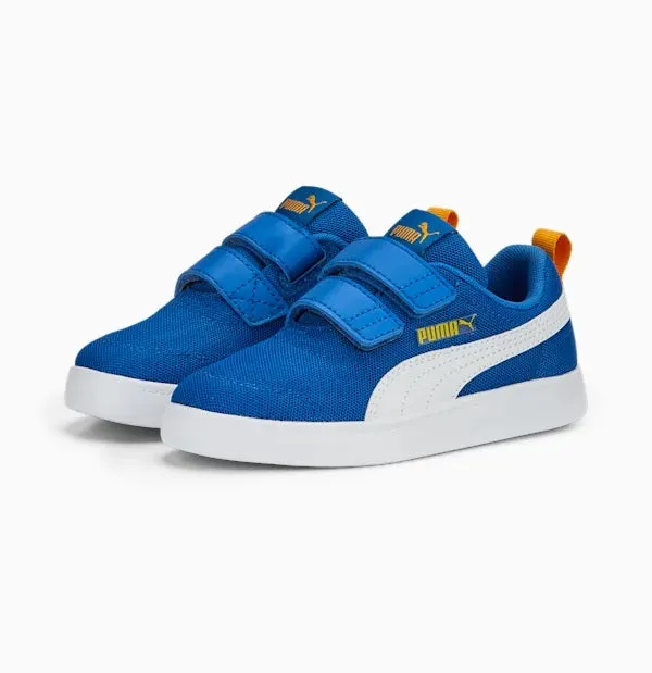 Puma Children's sneakers in breathable mesh Courtflex v2 371758-14 victoria blue-white-zinnia