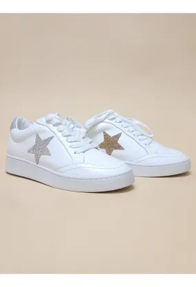 Rhinestone Star Low Top Casual Sneakers