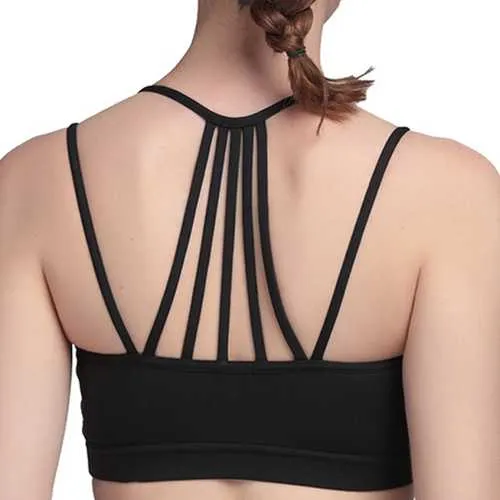 Sexy Backless Wireless Elastic Hollow Out Shockproof Breathable Yoga Sports Bra