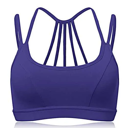 Sexy Backless Wireless Elastic Hollow Out Shockproof Breathable Yoga Sports Bra