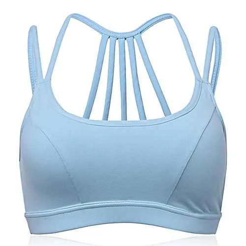 Sexy Backless Wireless Elastic Hollow Out Shockproof Breathable Yoga Sports Bra