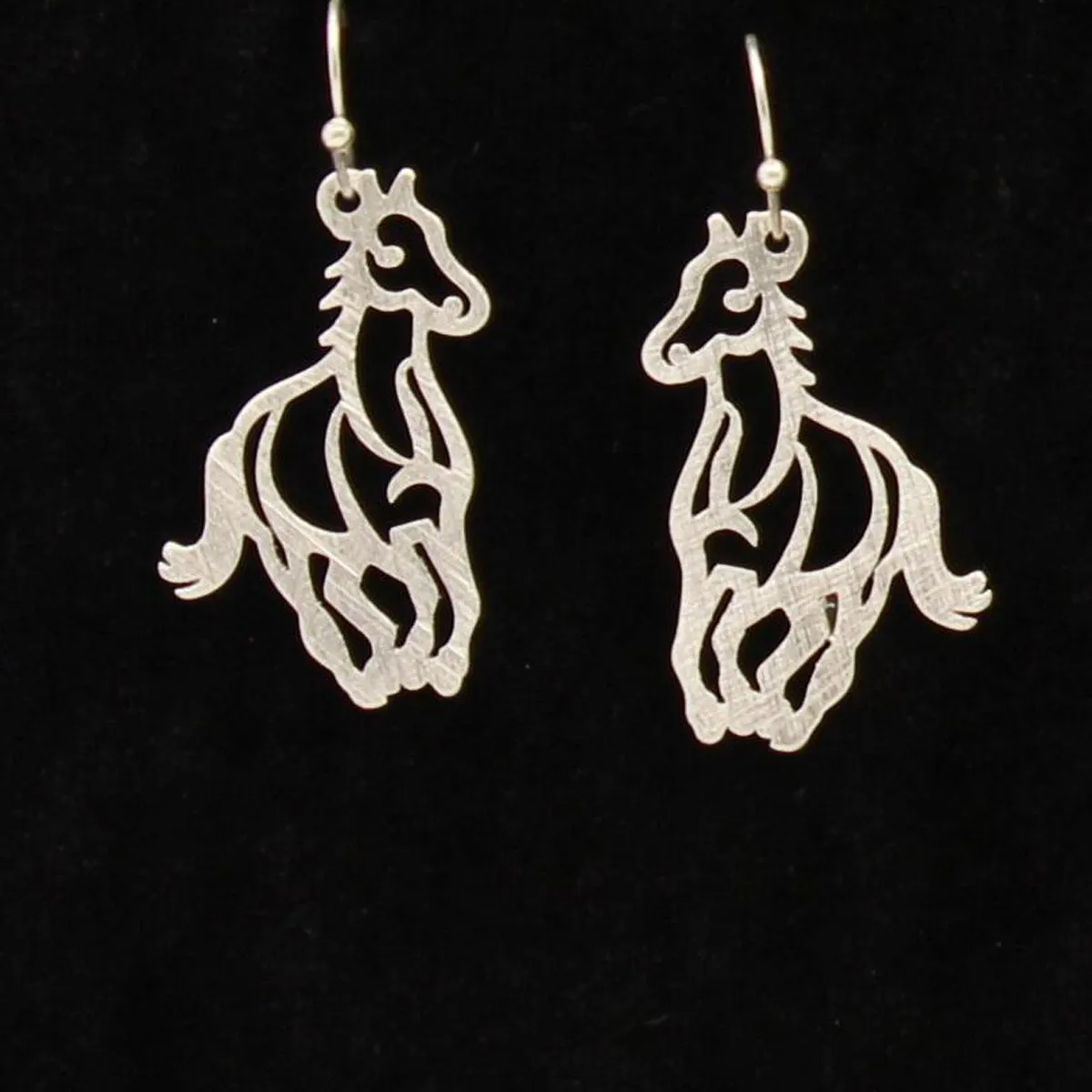 Silver Strike Earrings Running Horse Silver