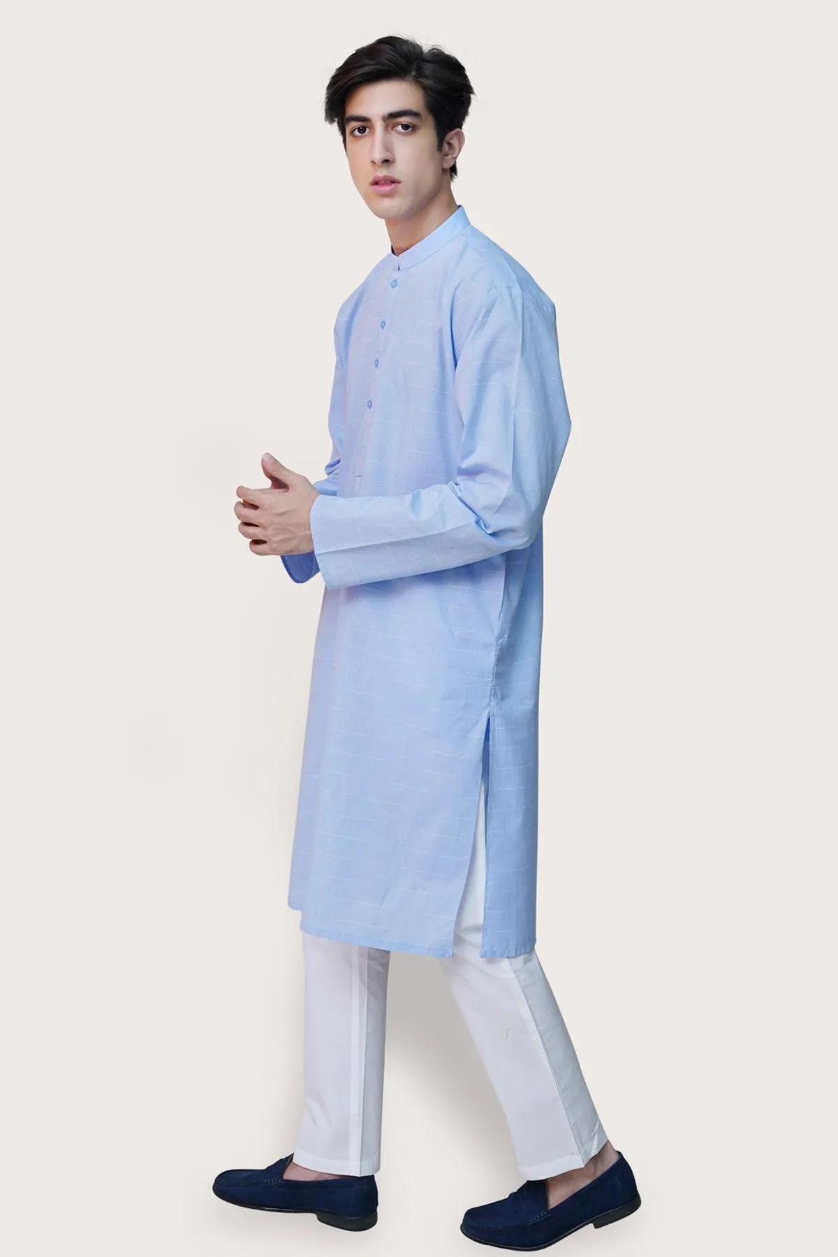 Sky Cotton Kurta