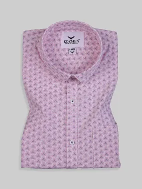 Soft Pink Multi Printed Casual Shirt