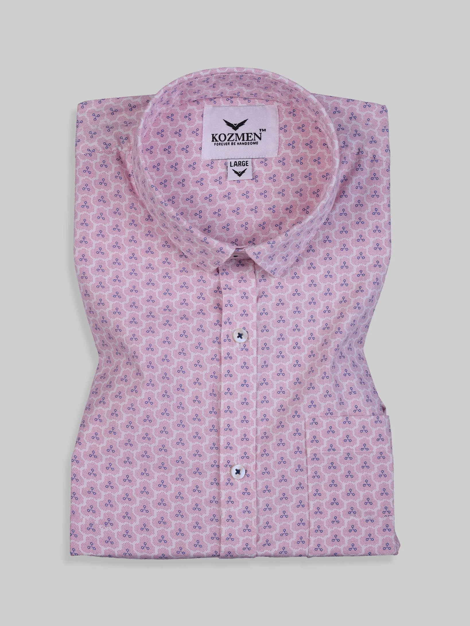 Soft Pink Multi Printed Casual Shirt