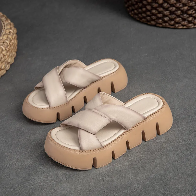 Summer Leather Plaited Retro Casual Sandals For Women