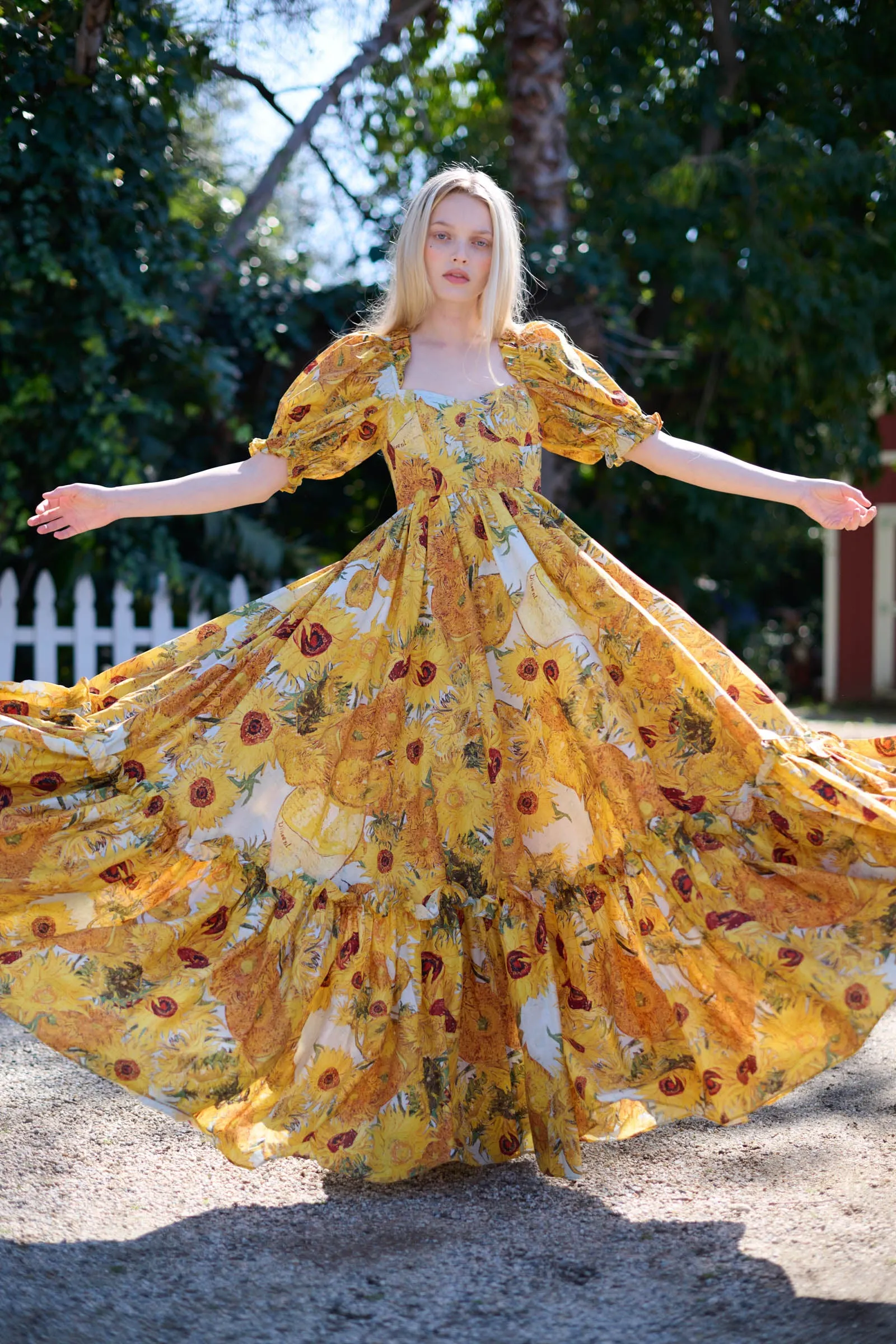 Sunflowers Cotton Ritz Gown