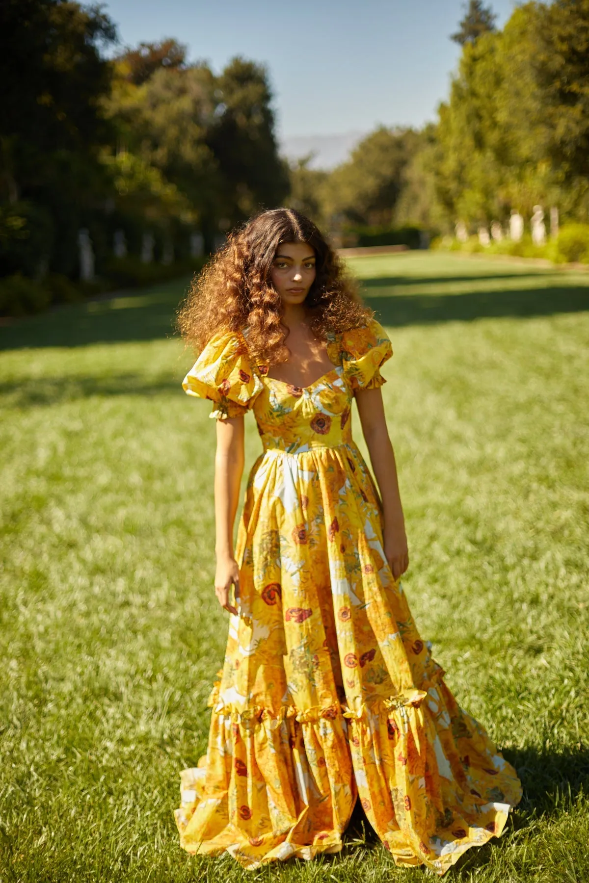 Sunflowers Cotton Ritz Gown