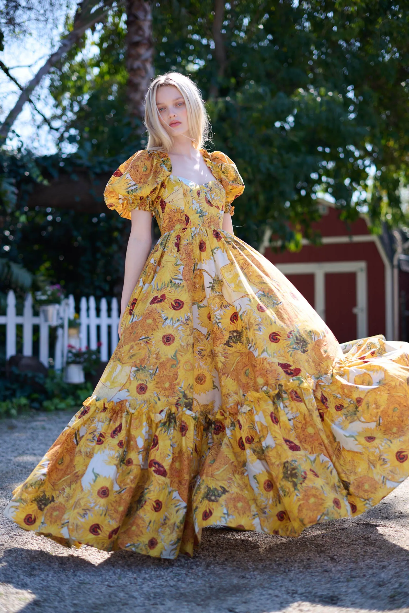 Sunflowers Cotton Ritz Gown