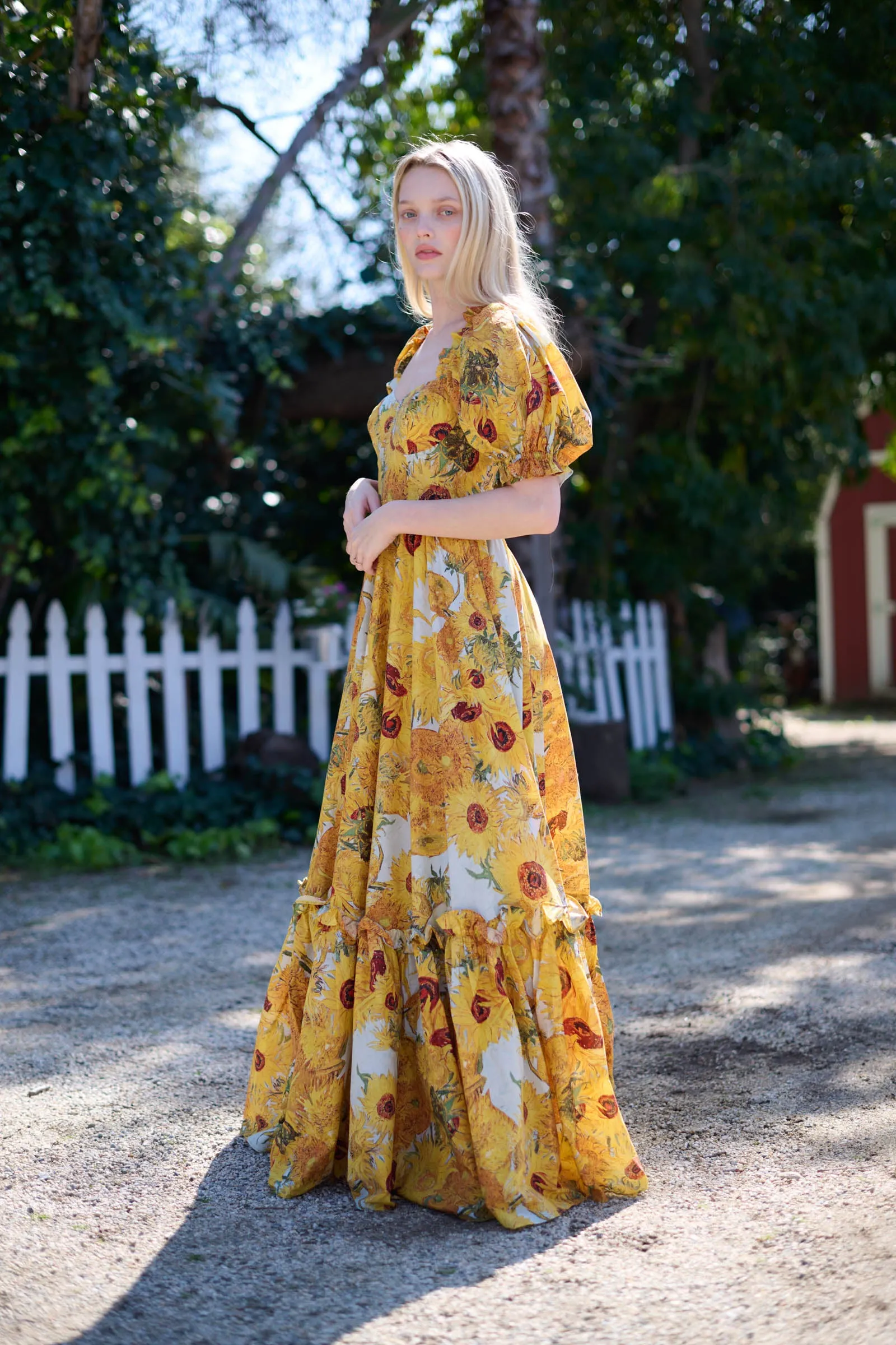 Sunflowers Cotton Ritz Gown