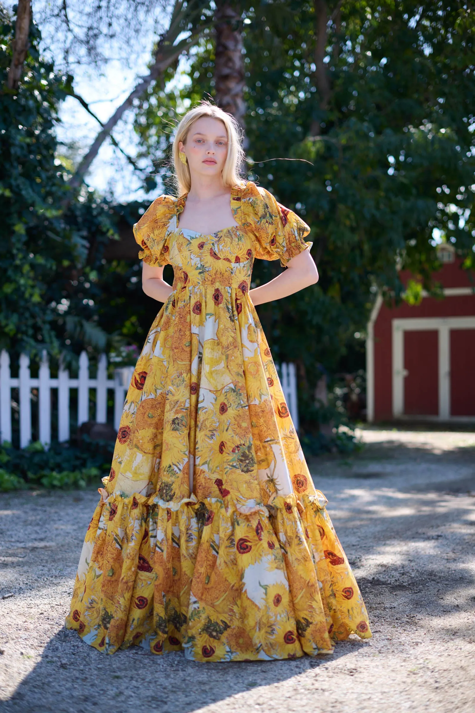 Sunflowers Cotton Ritz Gown