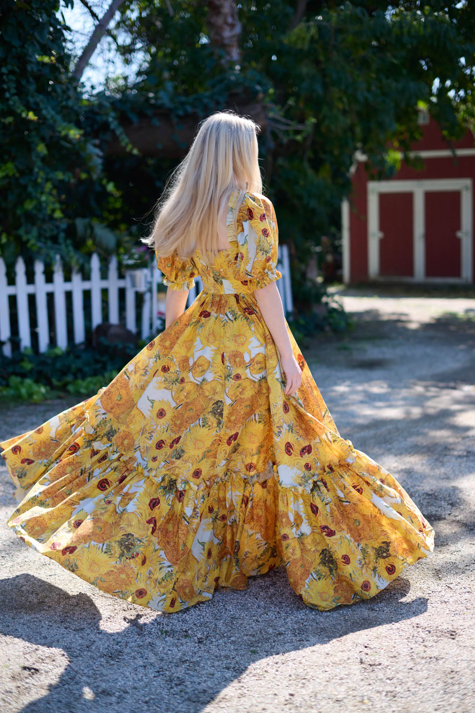 Sunflowers Cotton Ritz Gown