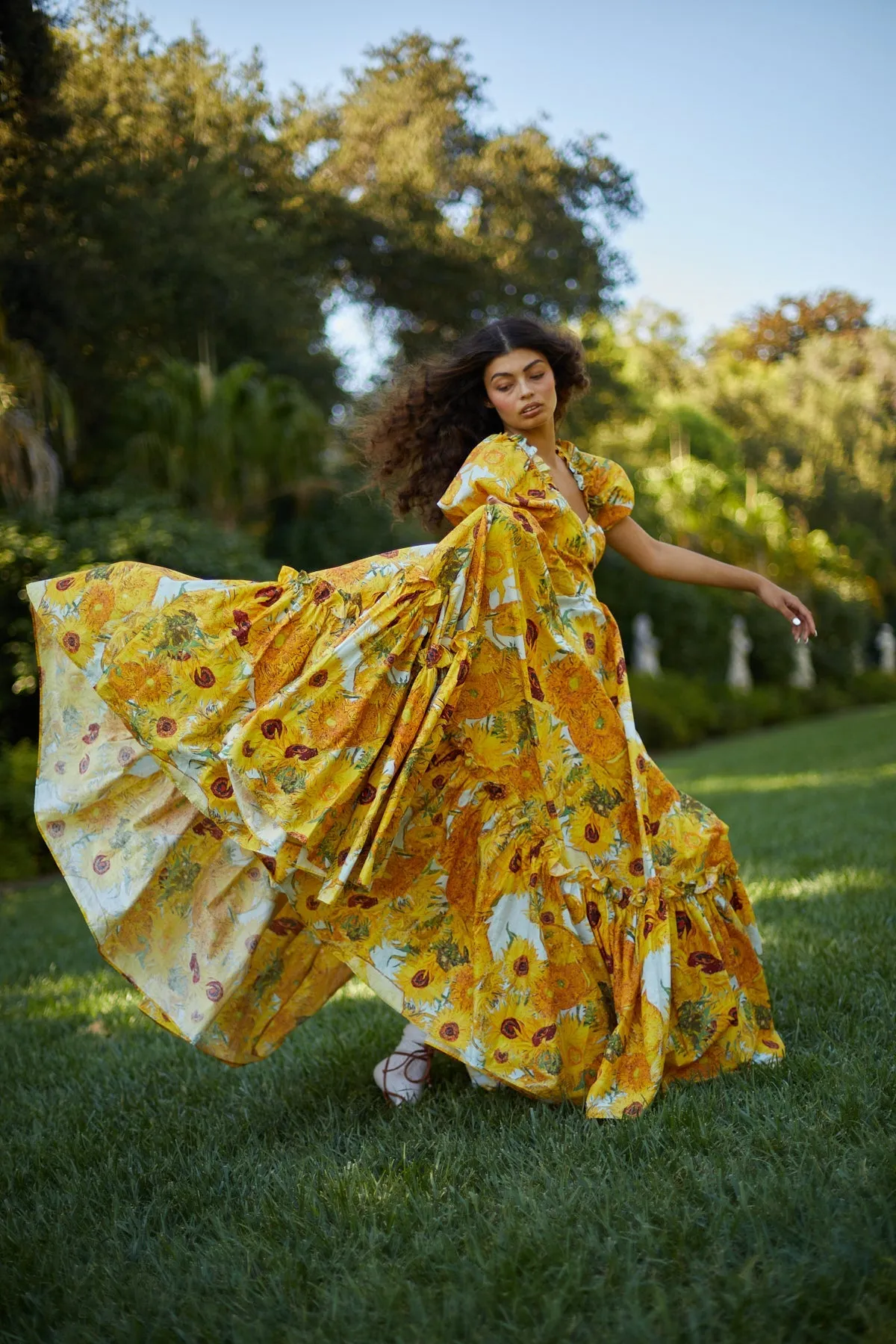 Sunflowers Cotton Ritz Gown