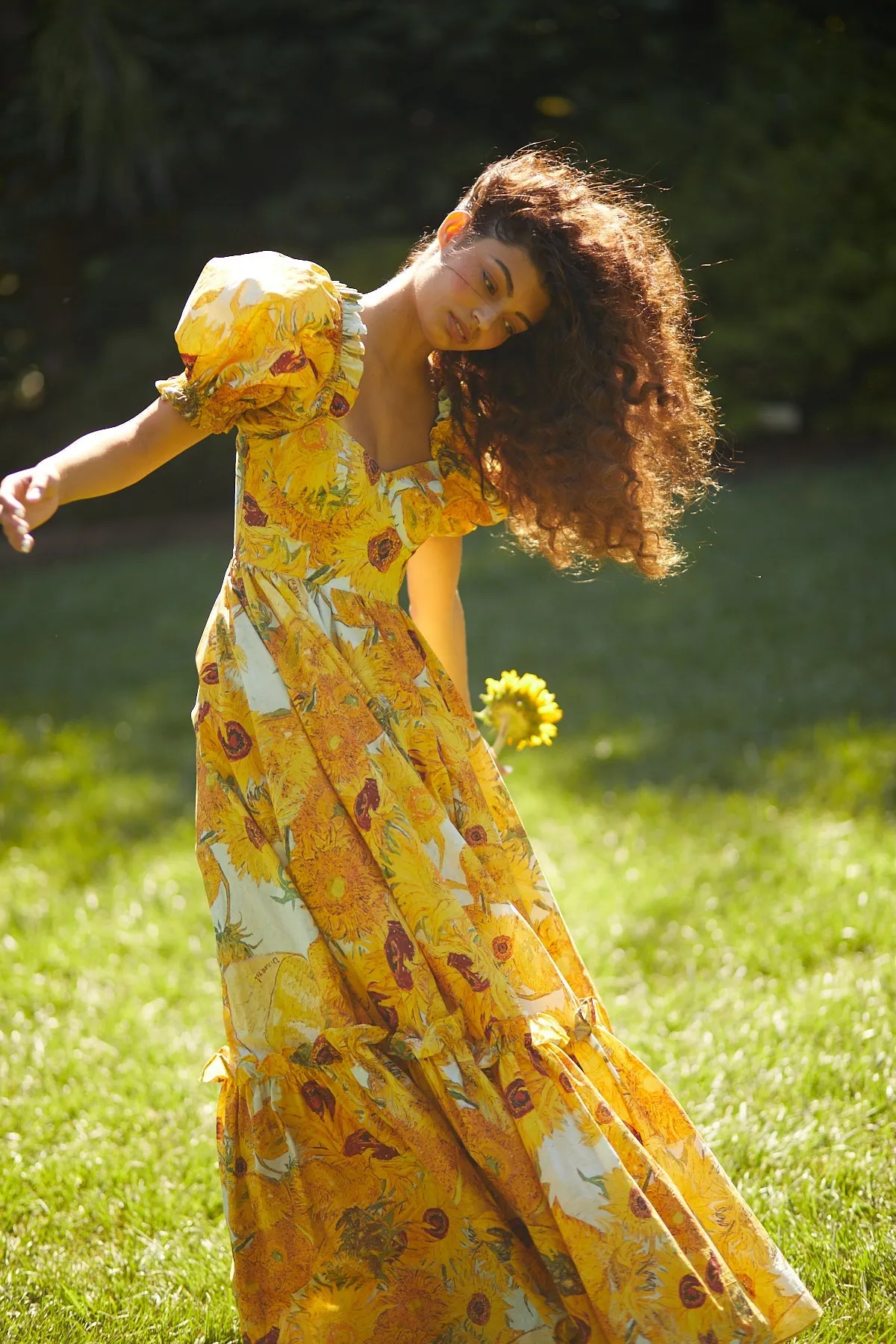 Sunflowers Cotton Ritz Gown