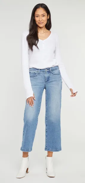 Teresa Wide Leg Ankle Jeans Lichtblauw Premium Denim | Primland