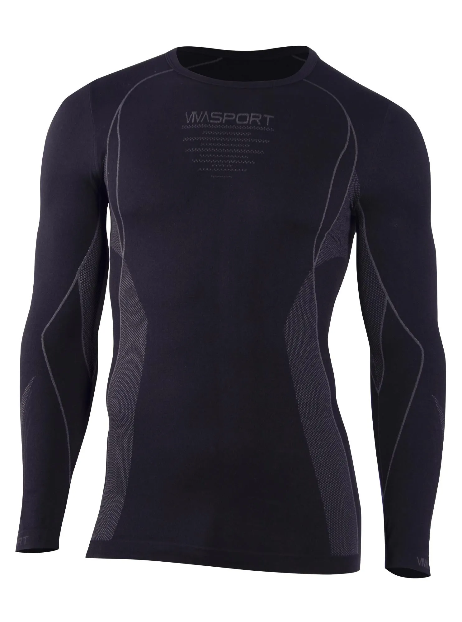 Vivasport Breathable long-sleeved crew-neck thermal shirt 201906 black 