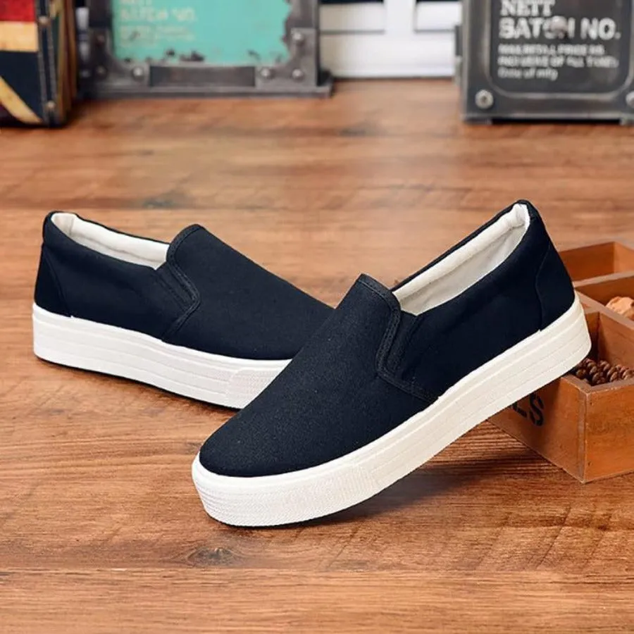 Vulcanize Canvas Sneakers Slip On Breathable Shallow Loafers