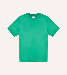 Washed Green Cotton Crew Neck Hiking T-Shirt