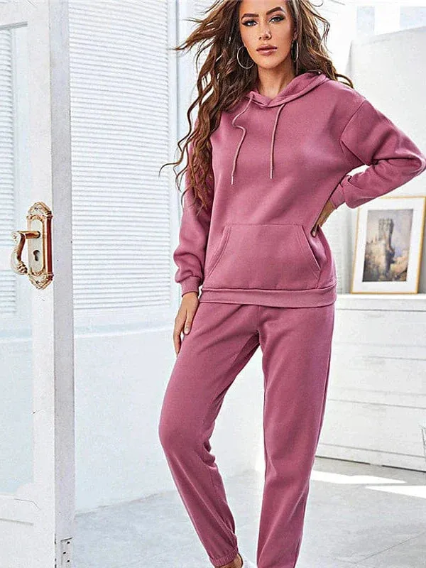 Women's 2-Piece Breathable Tracksuit Sweatsuit for Gym and Running