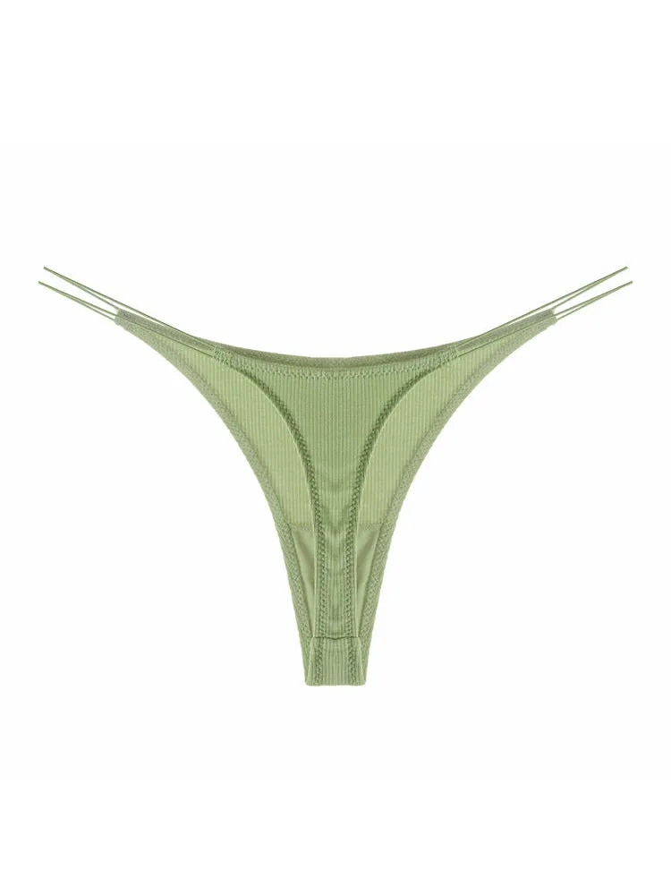 ZASUWA Female Breathable Double Strapes One-piece Thong