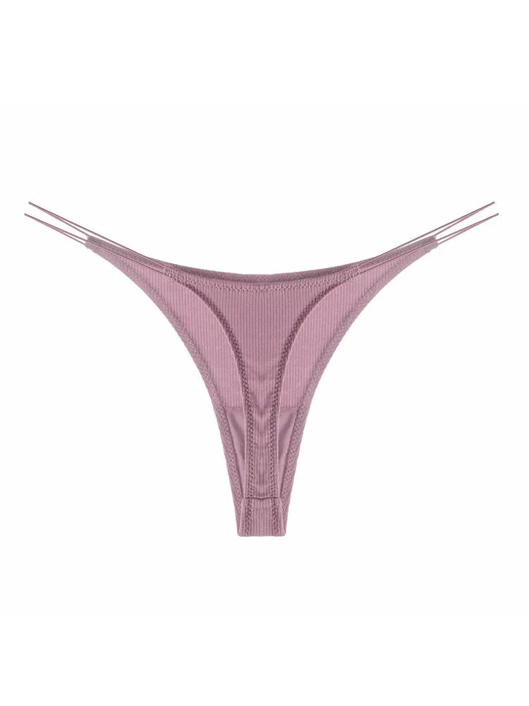 ZASUWA Female Breathable Double Strapes One-piece Thong