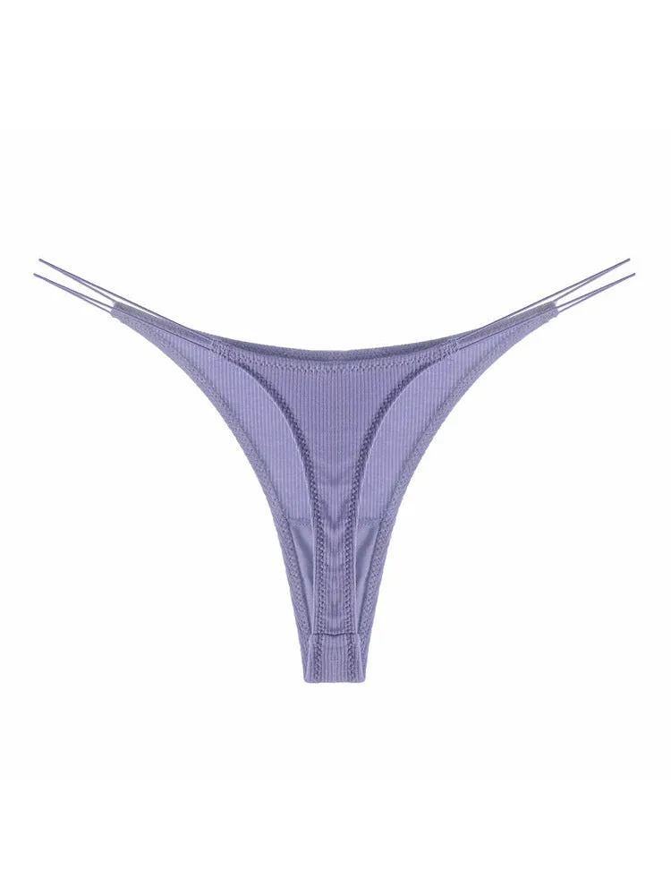 ZASUWA Female Breathable Double Strapes One-piece Thong