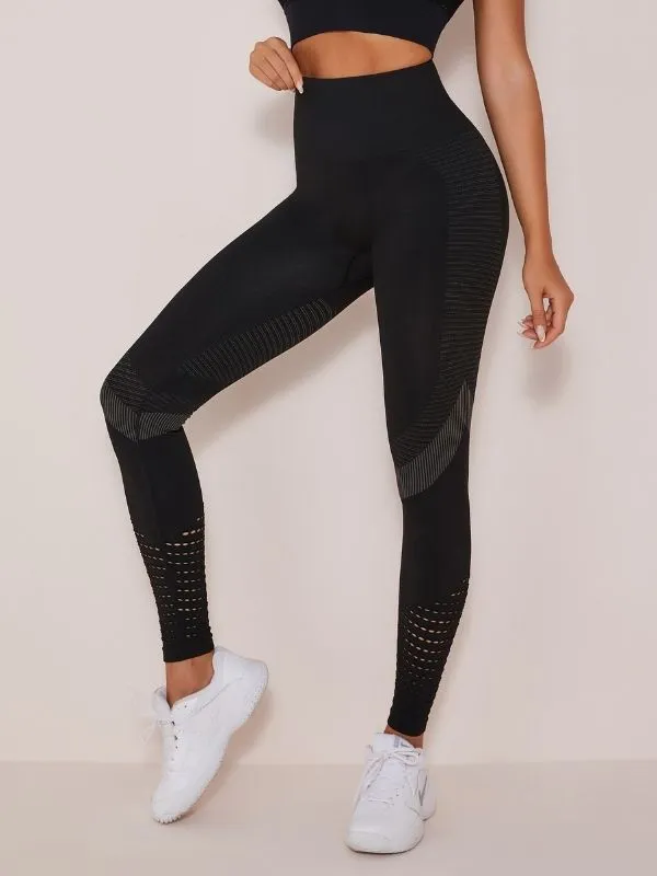 ZASUWA Female Breathable Mesh High Waist Leggings